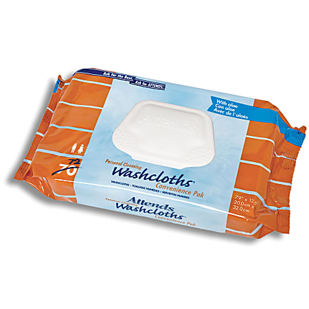 Attends® Washcloths™, 8" x 12 1/2", Convenience Pack Of 72
