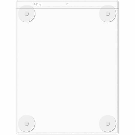 C-Line Heavyweight Display Pocket, 9"W x 12"H, Heavyweight, Strong, Top Loading, Suction Cup, Clear, 15 / Box