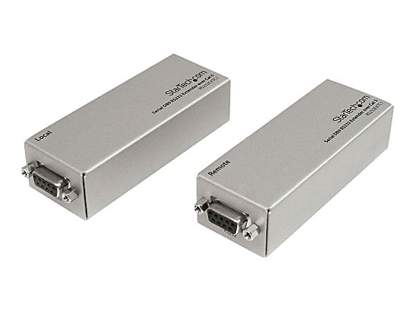 StarTech.com Serial DB9 RS232 Extender over Cat 5 - Up to 3300 ft (1000 meters) - Extend an RS232 serial connection up to 1000 meters (3300 feet) using Cat 5 cabling
