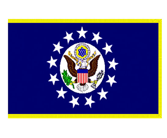 Missions Chief of Missions Flag, 36" x 68", Blue/Gold/White