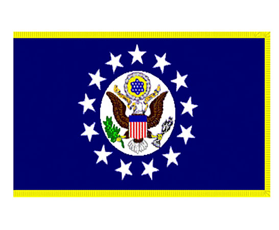 Missions Chief of Missions Flag, 36" x 68", Blue/Gold/White