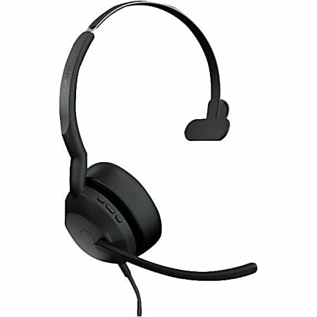 Jabra Evolve2 50 Wired/Wireless Headset, On-Ear, Over-The-Head, Monaural, Supra-Aural, 5.58' Cable, MEMS Technology