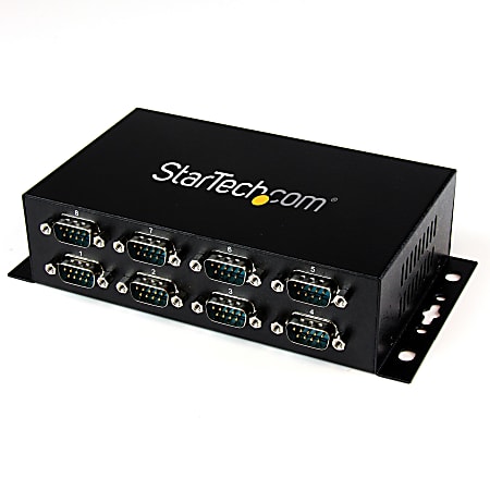 StarTech.com USB to Serial Adapter Hub 8 Port Industrial Wall Mount Din ...