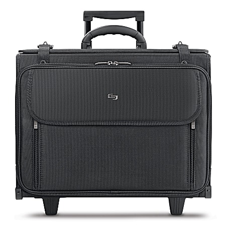 Solo New York Morgan Rolling Hard Side Catalog Case with 17.3 Laptop Compartment Black Office Depot