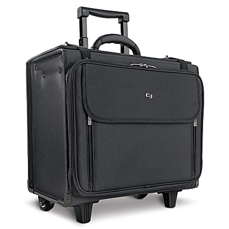 Solo New York Morgan Rolling Hard Side Catalog Case with 17.3 Laptop Compartment Black Office Depot