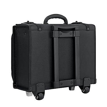 Solo New York Morgan Rolling Hard Side Catalog Case with 17.3 Laptop Compartment Black Office Depot