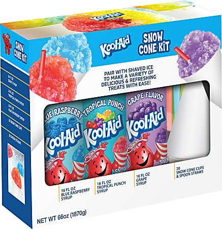 Nostalgia Kool-Aid Snow Cone Syrup Party Kit