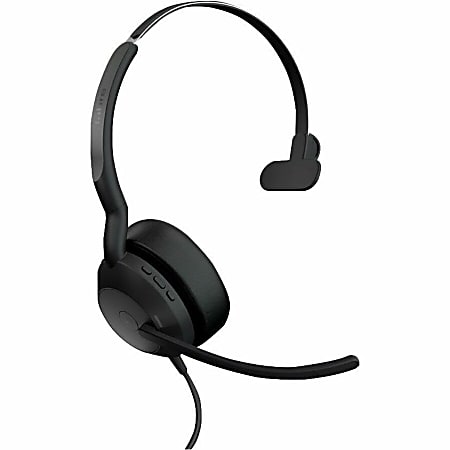 Jabra Evolve2 50 Wired/Wireless Headset, On-Ear, Monaural, Supra-Aural, 5.58' Cable, MEMS Technology, 14652609