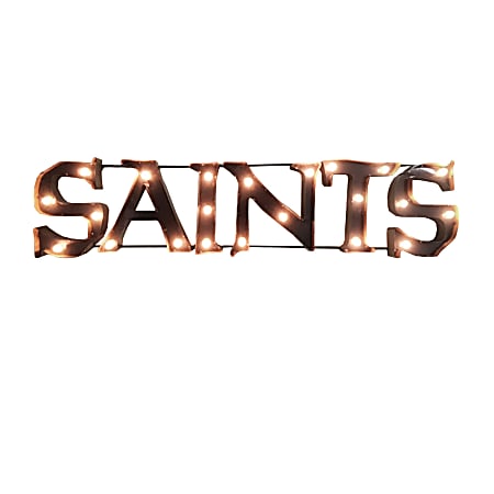 Imperial NFL Lighted Metal Sign, 10" x 45", 90% Recycled, New Orleans Saints