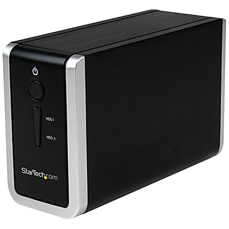 StarTech.com Dual Bay SATA External Hard Drive Enclosure - 2 Bay USB 3.0 RAID 3.5in HDD Enclosure
