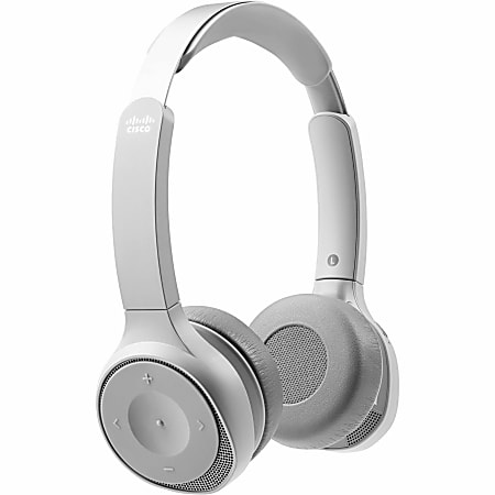 Webex Headset 730 Google Assistant Cortana Siri Stereo USB Type A Mini phone 3.5mm WiredWireless Bluetooth 213.3 ft 32 Ohm 20 Hz 20 kHz On ear Over the head Binaural Ear cup Office Depot