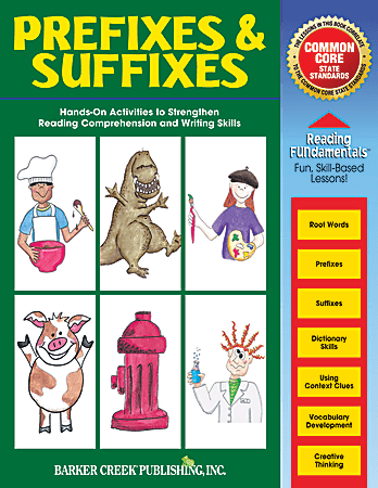 Barker Creek Grammar Activity Book, Prefixes/Suffixes, Grades 1 To College