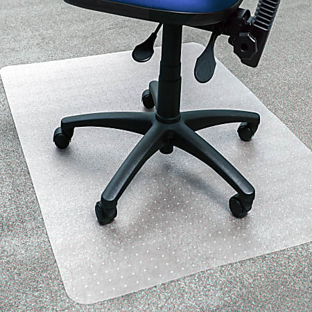 Floortex® Ecotex BioPVC Chair Mat For Carpet, 47" x 29", Clear