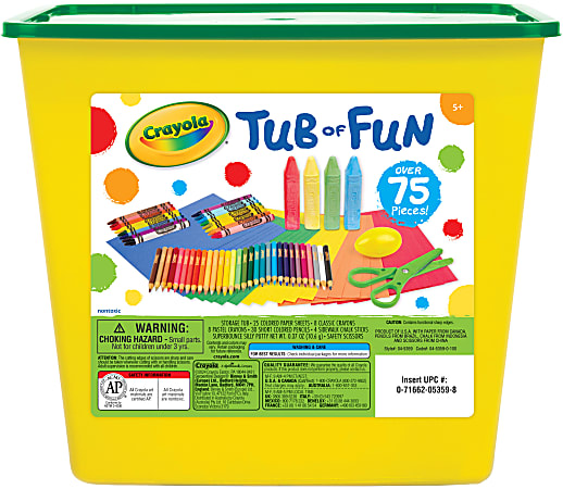 Crayola® Tub Of Fun Art Supplies, Set Of 75 Supplies