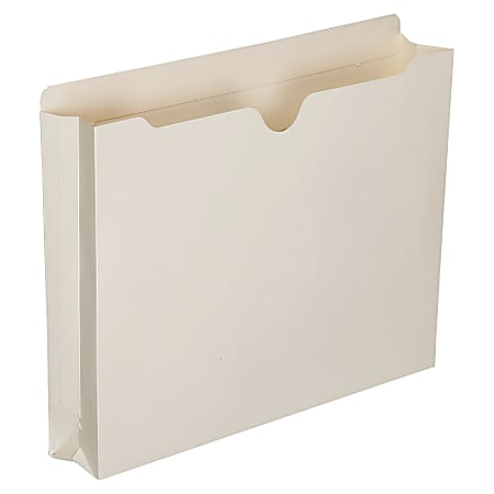SKILCRAFT® Manila Double-Ply Tab Expanding File Jackets, 2" Expansion, Letter Size Paper, 8 1/2" x 11", 30% Recycled, Box Of 50