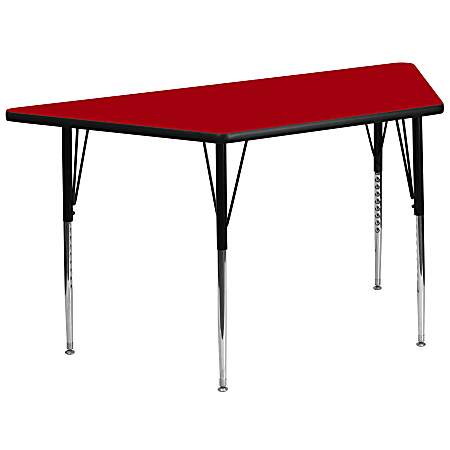 Flash Furniture Trapezoid Activity Table, 30-1/8" x 29", Red