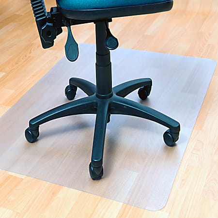 Floortex® Ecotex BioPVC Chair Mat For Hard Floor, 53" x 45", Clear