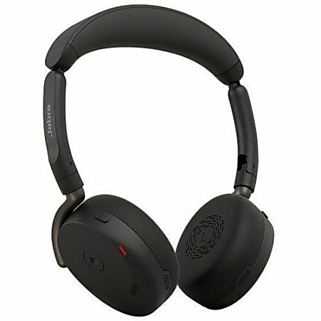 Jabra Evolve3 65 Flex Wired/Wireless Headset, On-Ear, Over-The-Head, Binaural, Supra-Aural, 3.94' Cable, MEMS Technology, Black, 36699989899