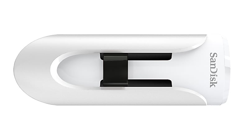 SanDisk® Cruzer Glide USB 2.0 Flash Drive, 16 GB, White