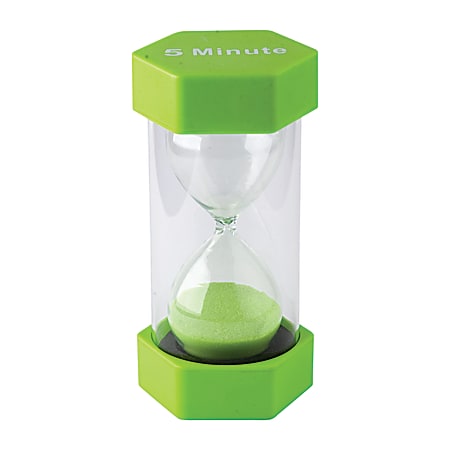 Teacher Created Resources 5-Minute Large Sand Timer, Green