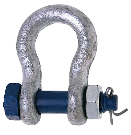999-G Series Anchor Shackles, 1 in Bail Size, 18 Tons, Secured Bolt & Nut