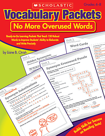 Scholastic Vocabulary Packet: No More Overused Words