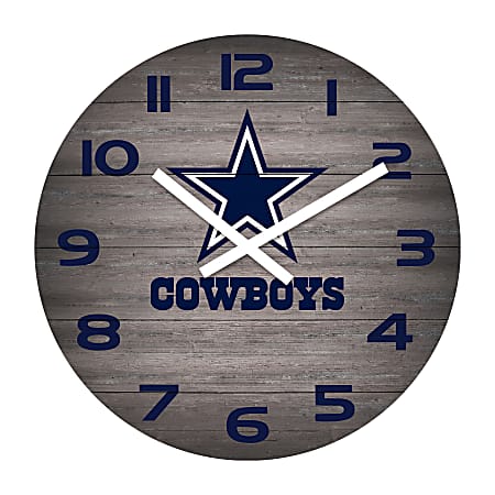 Imperial NFL Weathered Wall Clock, 16”, Dallas Cowboys