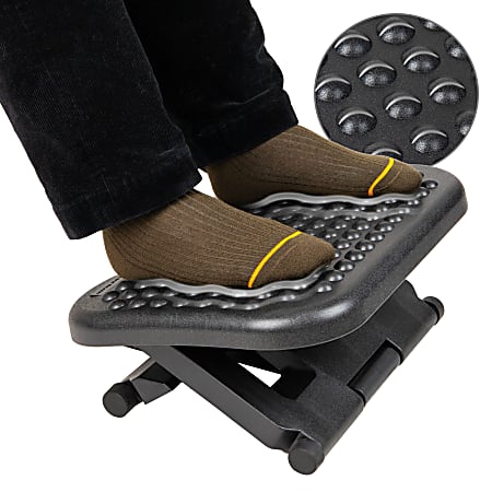 Mind Reader Anchor Collection Adjustable Height Footrest 3 12 H x