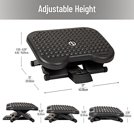 Adjustable Plastic Footrest Massage Work Footrests Comfortable