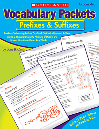 Scholastic Vocabulary Packet: Prefixes And Suffixes