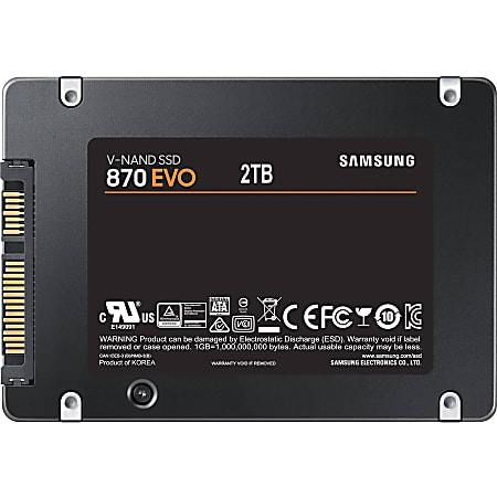 Samsung 870 EVO 2TB SATA 600 Internal Solid State Drive - Office Depot