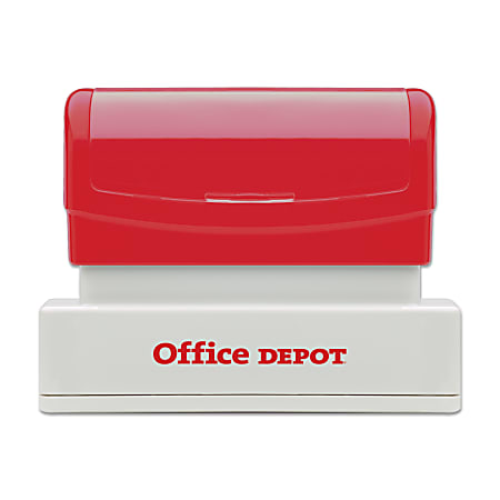 Custom Office Depot&reg; Brand Pre-Inked Stamp, 9/16" x 2-13/16" Impression