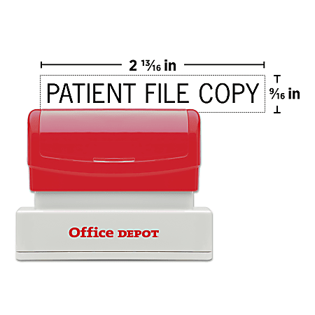Custom Office Depot Brand Pre Inked Stamp 916 x 2 1316 Impression - Office Depot
