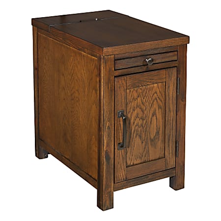 Office Star Fairbanks Chair Side Table, 24-1/4”H x 15”W x 24”D, Oak