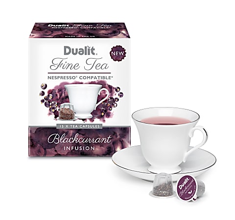 Dualit And Nespresso® Compatible NX Tea Capsules, Black Current, 7 Oz, Carton Of 60