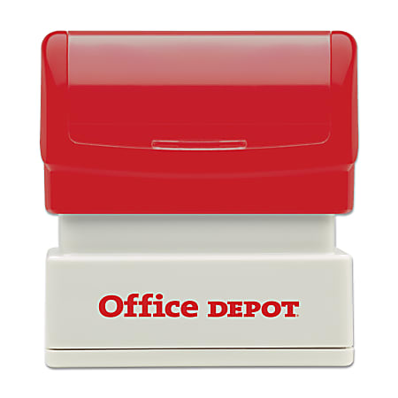 Custom Office Depot® Brand Pre-Inked Stamp, 9/16" x 1-13/16" Impression