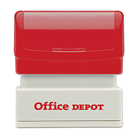 Custom Office Depot® Brand Pre-Inked Stamp, 9/16" x 1-13/16" Impression