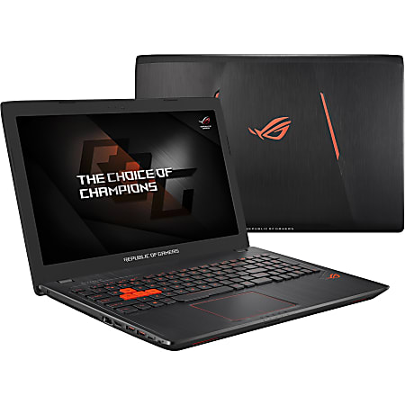 Asus ROG Strix GL553VD-DS71 15.6" Gaming Notebook - 1920 x 1080 - Core i7 i7-7700HQ - 16 GB RAM - 1 TB HDD - Neon Orange, Black - Windows 10 64-bit - NVIDIA GeForce GTX 1050 with 4 GB, Intel HD graphics 530 - Bluetooth