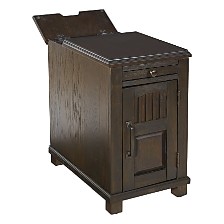 Office Star Fairbanks Chair Side Table, 24-1/4”H x 15”W x 23-3/4”D, Walnut