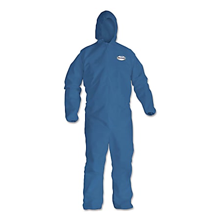 Kimberly-Clark® Professional KleenGuard A20 Microforce™ Particle Protection Coveralls, Zipper, XXXL, Blue, Pack Of 20 Coveralls