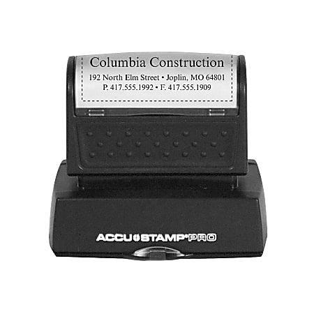 ACCU-STAMP® 50% Recycled PRO Pre-Inked Stamp With Microban®, 11/16" x 2" Impression