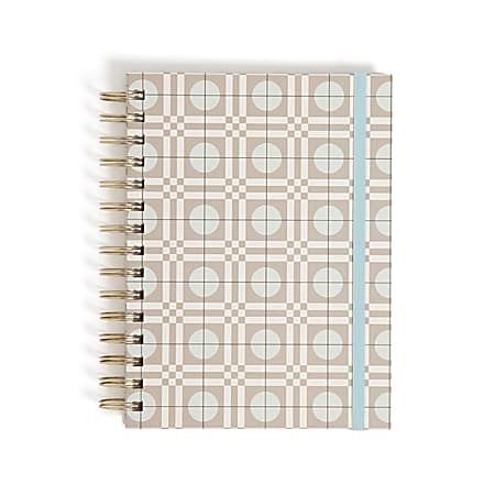 U Brands&reg; Spiral Journal, With 3 Tab Dividers, 6" x 8", Geo Oasis, Total Quantity 1