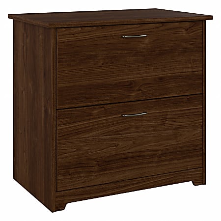 Bush Furniture Cabot 31-1/4"W x 19-4/7"D Lateral 2-Drawer File Cabinet, Modern Walnut, Standard Delivery