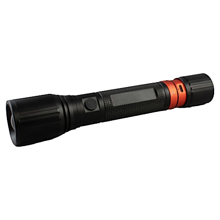 Dorcy® Ultra HD Series™ LED 2,000-Lumen Hybrid AA/Rechargeable Aluminum Flashlight with 3 Modes & Up to 1,312-ft. Beam, Black, 41-4396