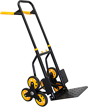 Mount-It! MI-913 Stair Climber Hand Truck And Dolly, 43"H x 11"W x 15"D, Black