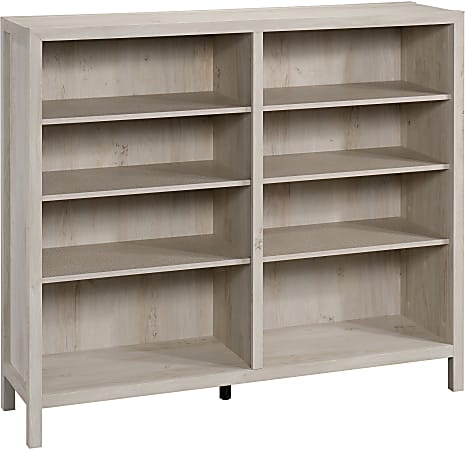 Sauder® Pacific View 48"H 8-Shelf Wide Horizontal Bookcase, Chalked Chestnut
