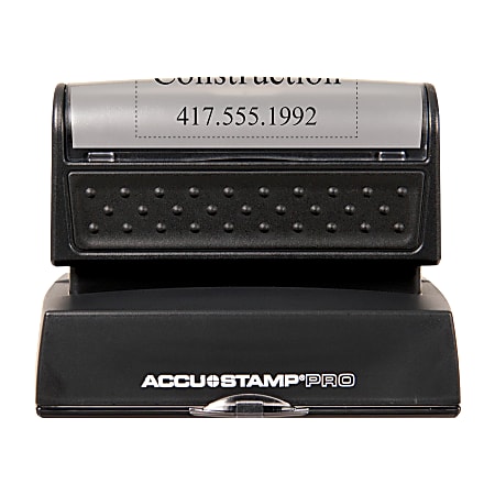 ACCU-STAMP® 50% Recycled PRO Pre-Inked Stamp With Microban®, 1 1/2" x 2 7/16" Impression