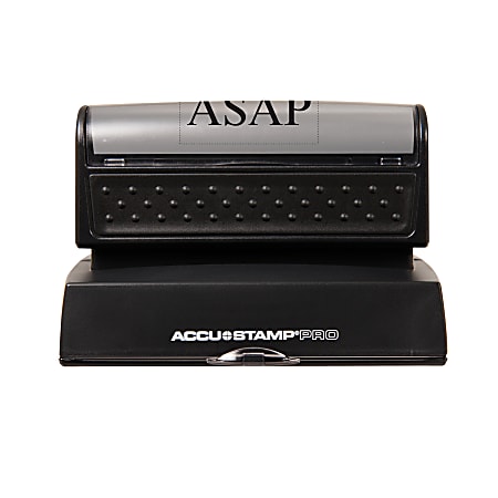ACCU-STAMP® 50% Recycled PRO Pre-Inked Stamp With Microban®, 1 7/16" x 2 15/16" Impression