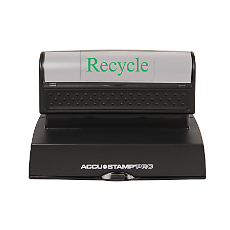 ACCU-STAMP® 50% Recycled PRO Pre-Inked Stamp With Microban®, 2 5/8" x 3 5/8" Impression