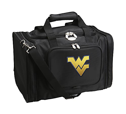 Denco Sports Luggage Expandable Travel Duffel Bag, West Virginia Mountaineers, 12 1/2"H x 18" - 22"W x 12"D, Black